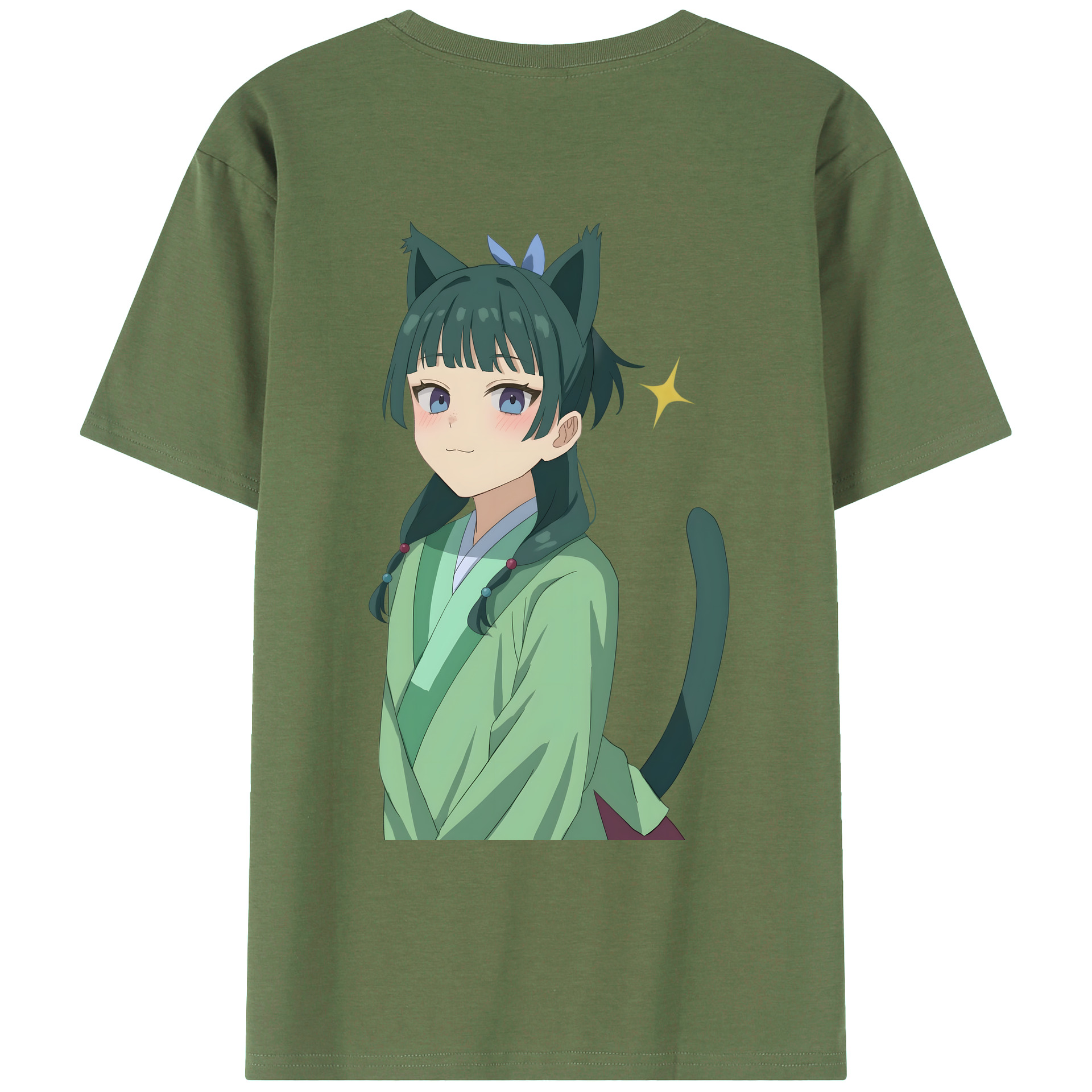 （画像用） 薬屋のひとりごと The Apothecary Diaries 綿100％ メンズ半袖Tシャツ（バックプリント） 通気性